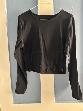 Golden (Aritzia) Long Sleeve Black Top